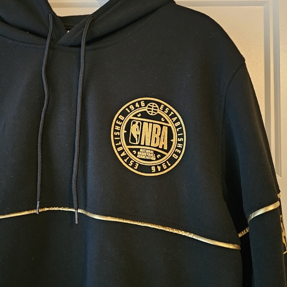 New NBA Men's Black Golden Rule Hoodie Sweatshirt sz medium - Picture 2 of 6